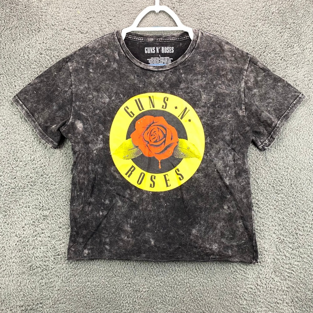 Guns N Roses T Shirt Graphic Band Tee Rock‎ Mineral Wash Mens Large
